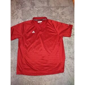 Adidas ClimaLite Golf Polo Shirt Multi Vans Logo Athletic Orange Men's XL Sporty